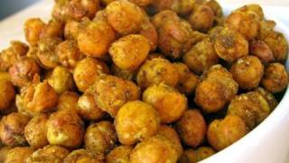 Indian Spiced Roasted Chickpeas Recipe  Quick Easy Delicious [upl. by Anivlem]