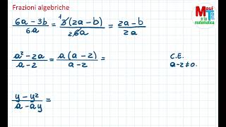 Frazioni algebriche  semplificazione di una singola frazione [upl. by Nitnilc]