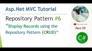 Part 59 Repository Pattern  6  Display Record Using Repository Pattern  CRUD Operation [upl. by Kartis]