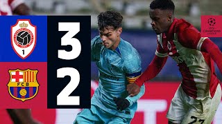 HIGHLIGHTS  ANTWERP 3 vs 2 FC BARCELONA  UEFA CHAMPIONS LEAGUE 202324 [upl. by Novyar]