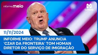 Trump anuncia ‘Czar da fronteira‘ Tom Homan diretor do serviço de imigração [upl. by Oliy]