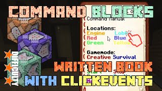 How to make a written book with clickable elements  Minecraft Command Block Guide [upl. by Nylyaj]