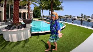 330 Boat Dock Waterfront Villa in Florida and Schaefer V33 Yacht Tour [upl. by Arec]