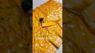 ❤️Banarasi 4 Saree Soft Banarasi silk saree with zari weaving Meenakari touchup design all over👇 [upl. by Ahsinek]