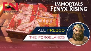 Immortals Fenyx Rising All Fresco Puzzle The Forgelands Hephaistos Myth Challenges [upl. by Llehcam]