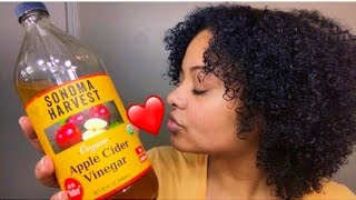 ACV Apple Cider Vinegar Rinse On Natural Hair [upl. by Coppola]