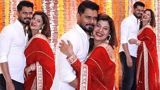 Sambhavna Seth With Husband Avinash Dwivedi At Sandeep Sikand Diwali Party 2024 [upl. by Ondine980]