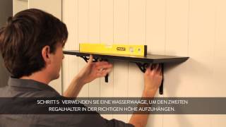 HOW TO einen klassischen Duraline Regalhalter an der Wand montieren  Deutsch [upl. by Amol93]