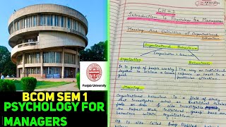 Psychology For Managers  Bcom 1st sem  panjab university chapterwise notes [upl. by Rehportsirhc]