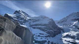 Eiger Express tricable gondola from Grindelwald Terminal to Eiger Glacier [upl. by Suiradal]