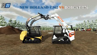 NEW HOLLAND C362 VS BOBCAT T76 [upl. by Aramal]