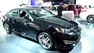 2013 KIA Optima SXL  Exterior and Interior Walkaround  2013 Detroit Auto Show [upl. by Wyndham43]