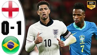 England vs Brazil 01  Highlights amp Goals friendly match • 2024 [upl. by Valenka332]