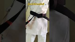 How to tie Karate black belt shotokan kratebelthow to tie karat⅚ [upl. by Ylyl]