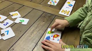 Matching GAME using Number Picture Cards [upl. by Idnat82]