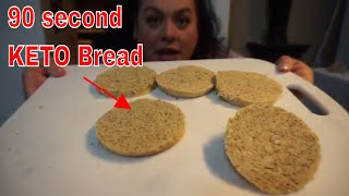 DIY 90 second Keto Bread low carb recipe [upl. by Longo]