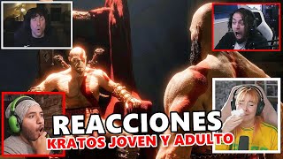 REACCIONES A KRATOS JOVEN Y ADULTO ESCENA FINAL VALHALLA DLC  God of War Ragnarok [upl. by Einnaj295]