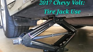 2017 Chevy Volt Tire Jack location and use for Tire repair [upl. by Jankey]