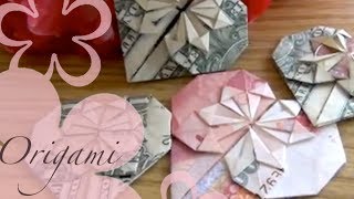 Origami MeiIris Dollar Heart Tutorial [upl. by Ahsenal189]