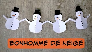 Guirlande Papier BONHOMME DE NEIGE [upl. by Brill404]