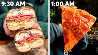 24 Hours Of Street Food in New York City [upl. by Volney]