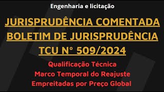 Boletim de Jurisprudência nº 5092024  TCU [upl. by Val809]