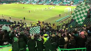 Buckie players and fans at full time Celtic v Buckie Thistle Scottish Cup 210124 [upl. by Einad]