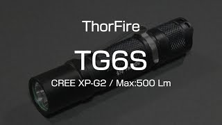 ThorFire TG06S  CREE XPG2 CW flashlight review [upl. by Limaa]