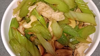 STIR FRY CELERY WITH CHINESE CASHEW NUTS stirfrycelerywithcashewjanevaronavlog1242 [upl. by Siulegroj]