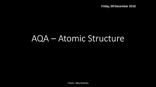 AQA 11 Atomic Structure REVISION [upl. by Kobe]