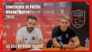 CONFÉRENCE DE PRESSE AVANT MATCH  US DAX VS STADE NIÇOIS  291024 [upl. by Haceber175]