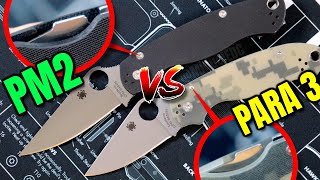 Spyderco PM2 vs Spyderco Para 3  Which One Should You Buy  THIS VS THAT [upl. by Yeldarb712]