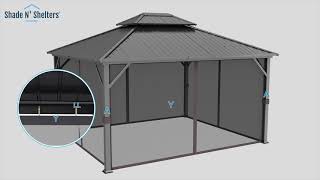 How to Install Your Shade N Shelters Duncan 12 x 14 Hard Top Gazebo [upl. by Anon]