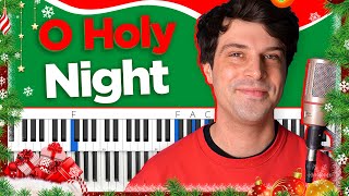 How To Play quotO Holy Nightquot Piano TutorialChords for Singing [upl. by Ardussi]