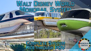 Disney World Monorail Complete System 4K POV 2024  Walt Disney World Monorail System [upl. by Puduns]