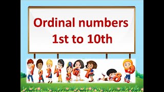 Ordinal numbers 1 to 10  Ordinal numbers 1 to 10 with spelling  First to Tenth [upl. by Niraj]