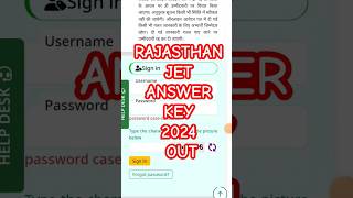 Rajasthan JET Answer Key 2024 kaise download kare  rajasthanjetanswerkey [upl. by Redla]