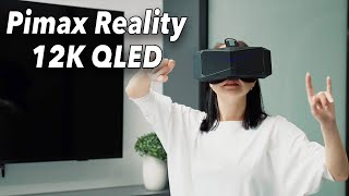 INSANE This is the Pimax Reality 12K QLED 200 FOV wireless autoIPD full body tracking [upl. by Anitnemelc]