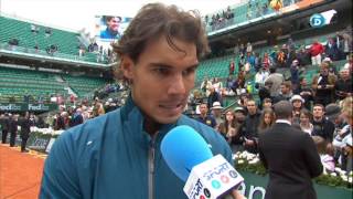 Entrevista a Rafa Nadal Ganador por 8ª vez en París [upl. by Salkcin]