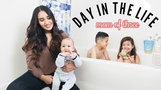 REAL DAY IN THE LIFE AS A MOM OF THREE with a new baby [upl. by Samanthia]