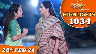 Anbe Vaa Serial  EP 1034 Highlights  28th Feb 2024  Virat  Shree Gopika Saregama TV Shows Tamil [upl. by Nibroc259]