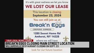 Popular Williamsville breakfast spot set to close [upl. by Rogergcam]