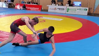 Wrestling  Ringen LM Sachsen 2024 Gelenau Junioren 63 kg GR Grünwald  Wagner E [upl. by Wendalyn]