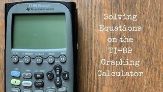 Solving equations on TI89 graphing calculator with solve csolve simult matrix math and symbols [upl. by Ahsatal]