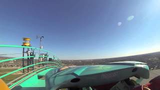 Leviathan Coaster Front Seat  POV  12 Oct 14 [upl. by Anerys]