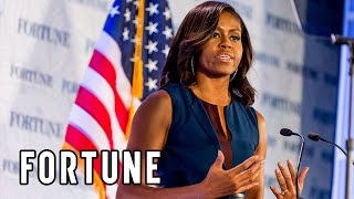 Michelle Obama Fortunes Most Powerful Women Show What Educated Women Can Do  Fortune [upl. by Myrta815]