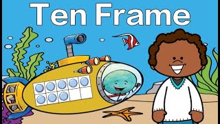 Ten Frame Subitizing Under the Sea Math Brain Break [upl. by Valerle]