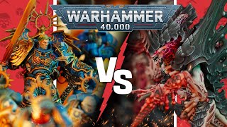 Ultramarines vs Tyranids  Warhammer 40k Battle Report [upl. by Atil697]