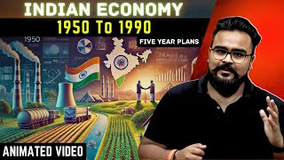 INDIAN ECONOMY 1950 to 1990 class 12 ONE SHOT  GAURAV JAIN [upl. by Dnamron347]