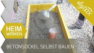 Betonsockel für eine Wärmepumpe selbst bauen [upl. by Huntlee]